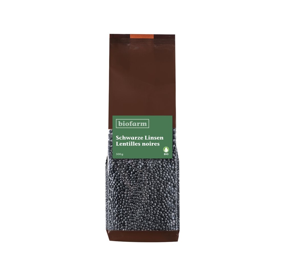 BIOFARM lentilles noires Beluga bourgeon 500 g
