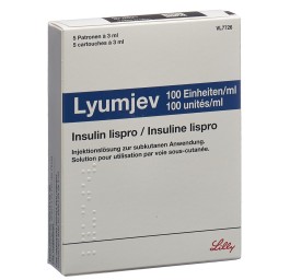 LYUMJEV sol inj 100 UI/ml p pen 5 amp 3 ml