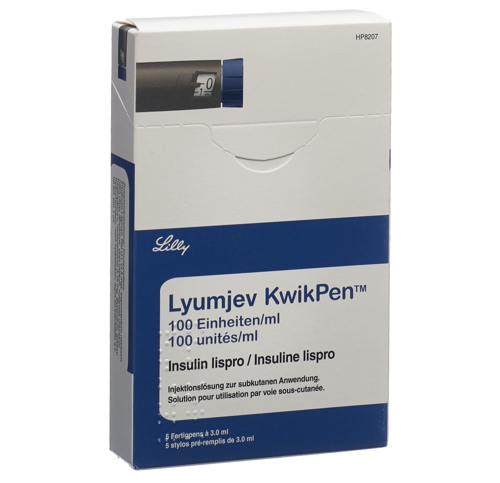 LYUMJEV KwikPen sol inj 100 UI/ml 5 stylo pré 3 ml
