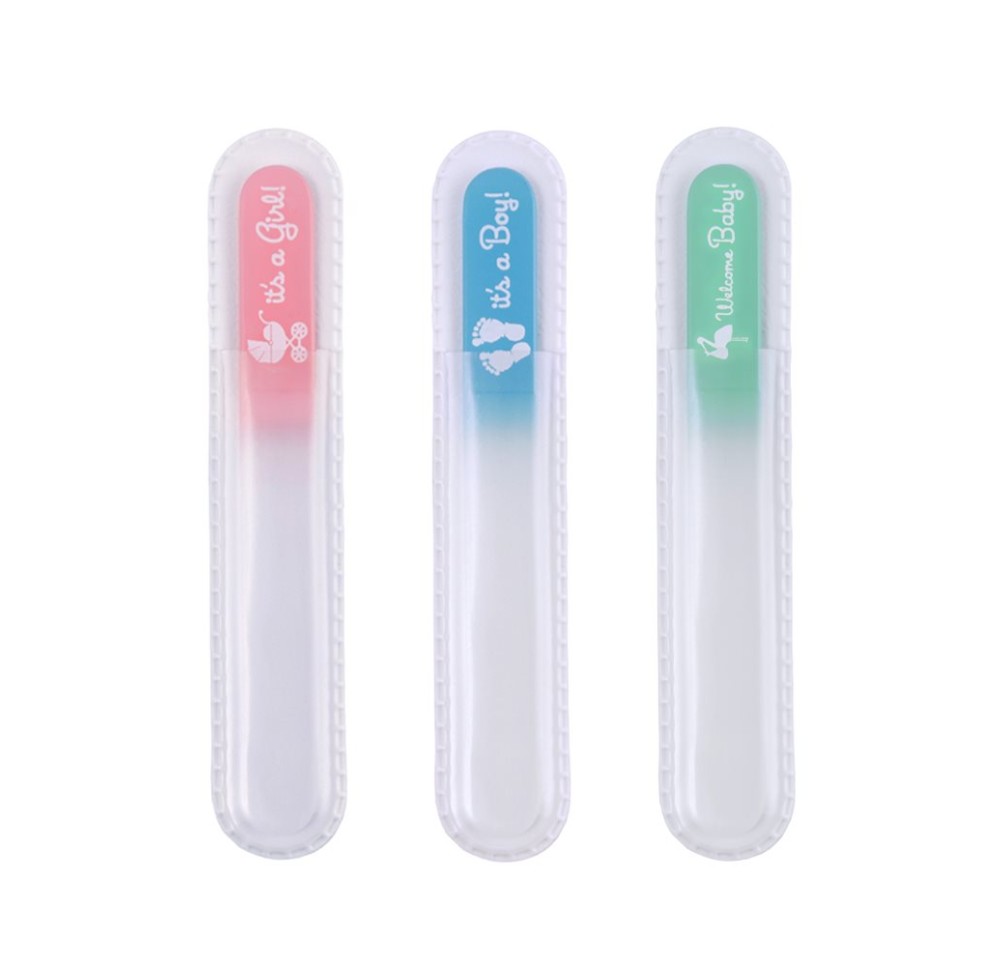 BORGHETTI Lime à ongles verre 9cm bébé colorée ass