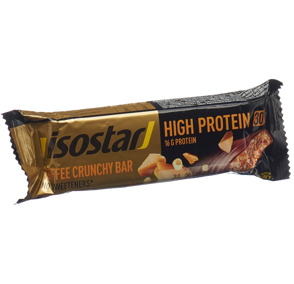 ISOSTAR High Protein barre toffee crun 55 g ISOSTAR High Protein barre toffee crun 55 g