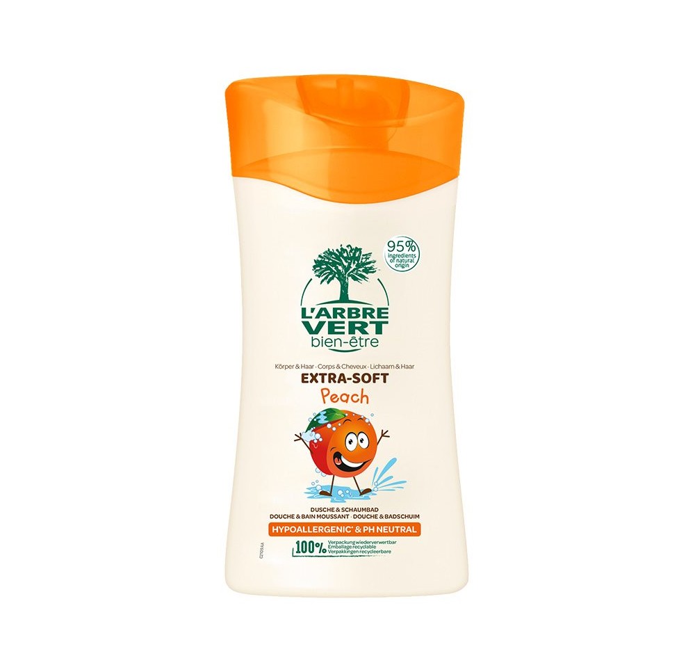 L'ARBRE VERT shampoo&douche éco pêche 250 ml