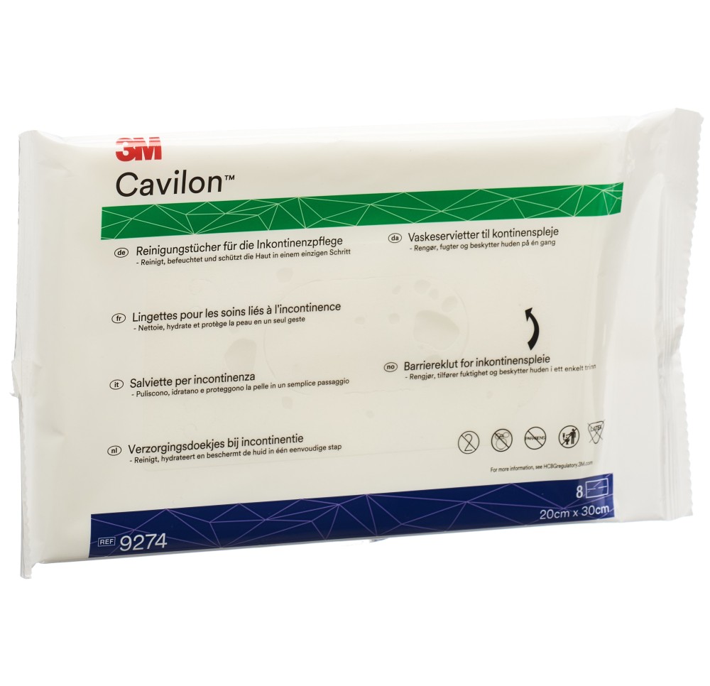 3M CAVILON lingettes soins incon 3en1 (nv) 8 pce