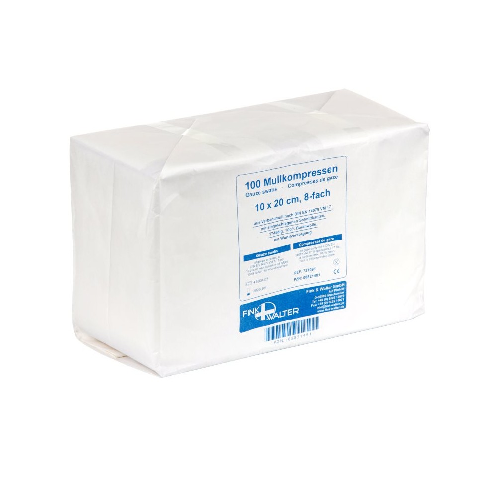 FIWA komp compresses de gaze 10x20cm 100 pce