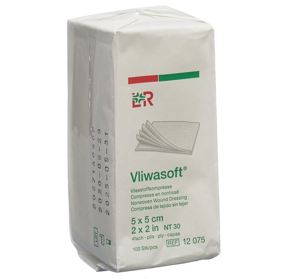 VLIWASOFT fibre non-tissé 5x5cm 4 couches 100 pce