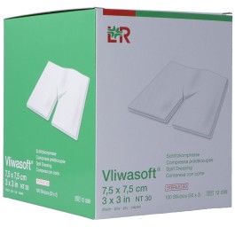 VLIWASOFT compresses fente 7.5x7.5cm st 50 x 2 pce