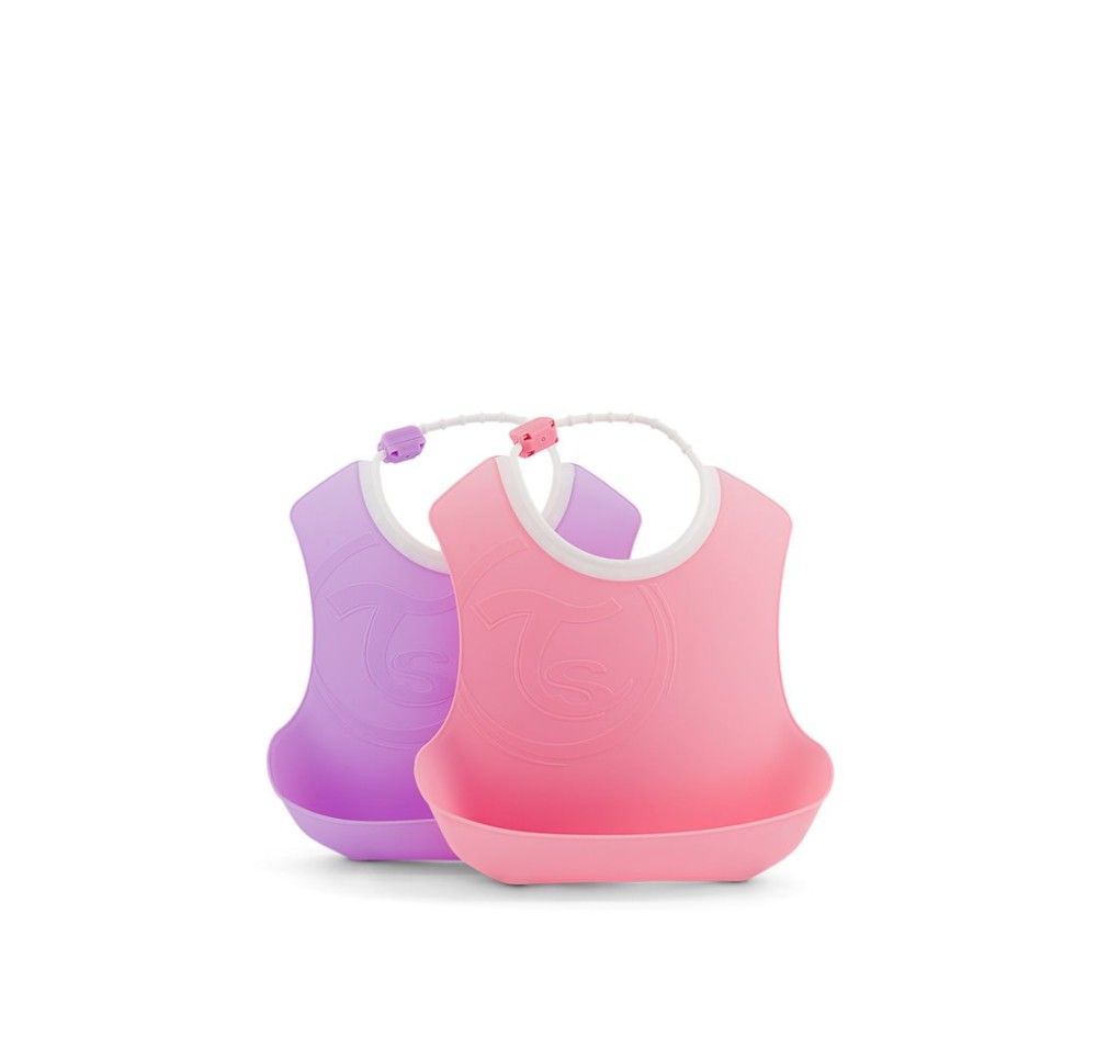 TWISTSHAKE Bavoir 4M+ pink purple 2 pce