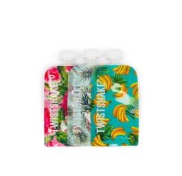 TWISTSHAKE Gourde réutilisable 220ml tropic 3 pce