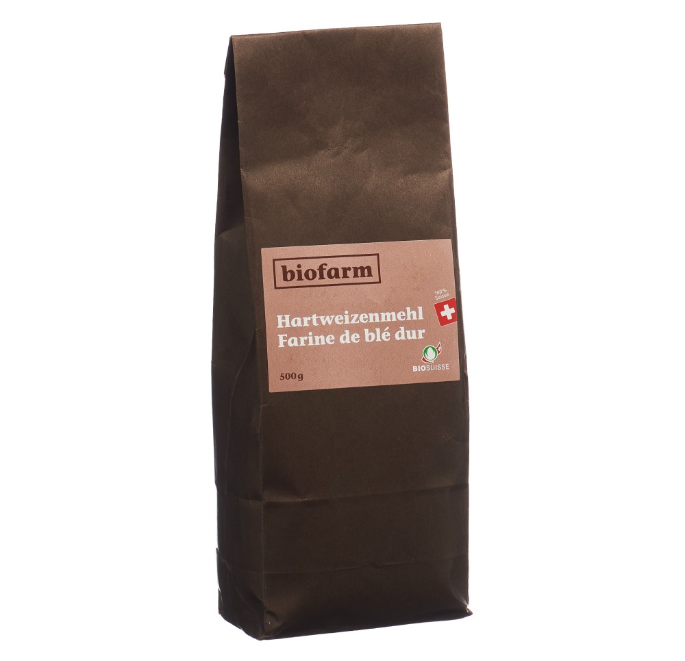 BIOFARM farine de blé dur bourgeon CH sach 500 g