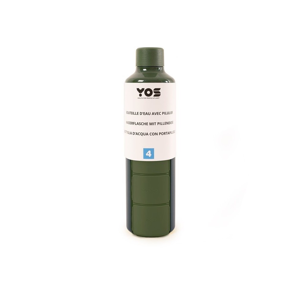 YOS Bottle journalier 375ml avec 4cases vert