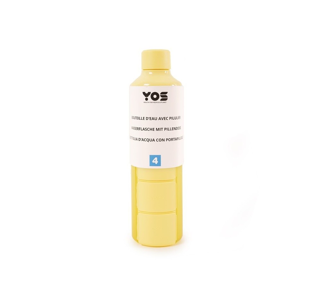 YOS Bottle journalier 375ml avec 4cases jaune