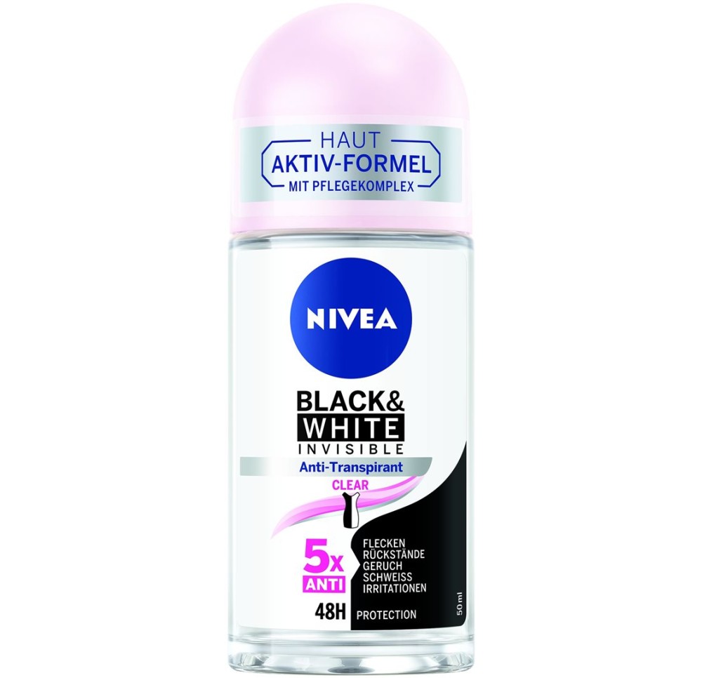 NIVEA déo inv bla&whi roll-on cl female 50 ml
