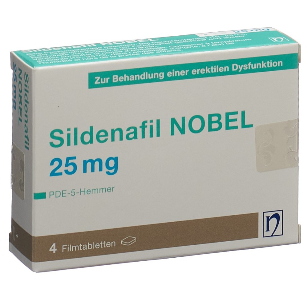 SILDENAFIL NOBEL cpr pell 25 mg 4 pce SILDENAFIL NOBEL cpr pell 25 mg 4 pce