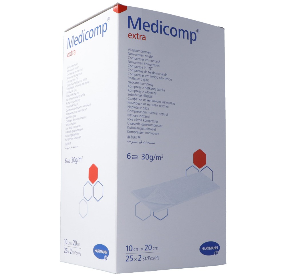 MEDICOMP Extra 6 plis S30 10x20cm st 25 x 2 pce