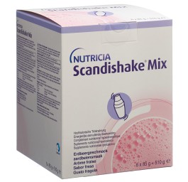 SCANDISHAKE mix pdr fraise 6 sach 85 g