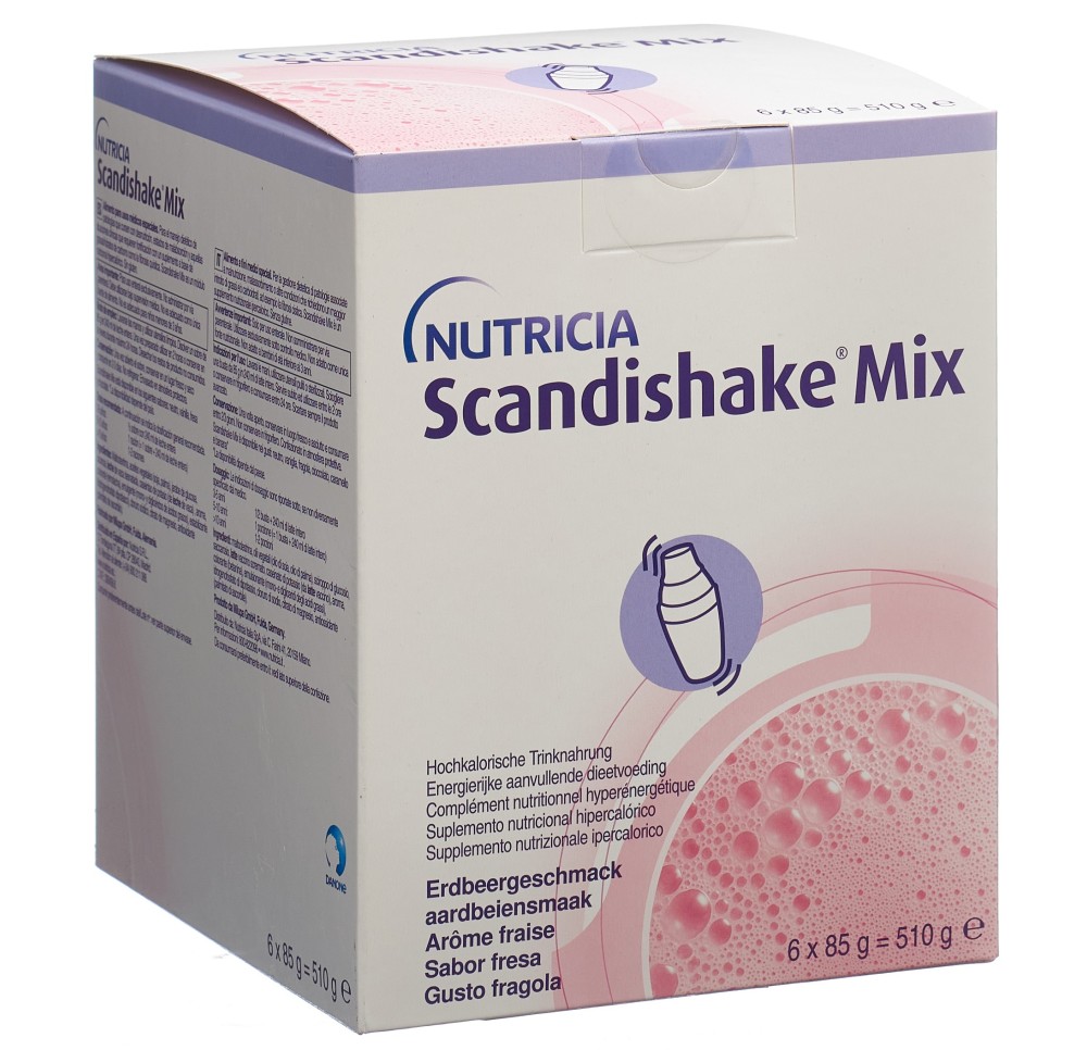 SCANDISHAKE mix pdr fraise 6 sach 85 g SCANDISHAKE mix pdr fraise 6 sach 85 g