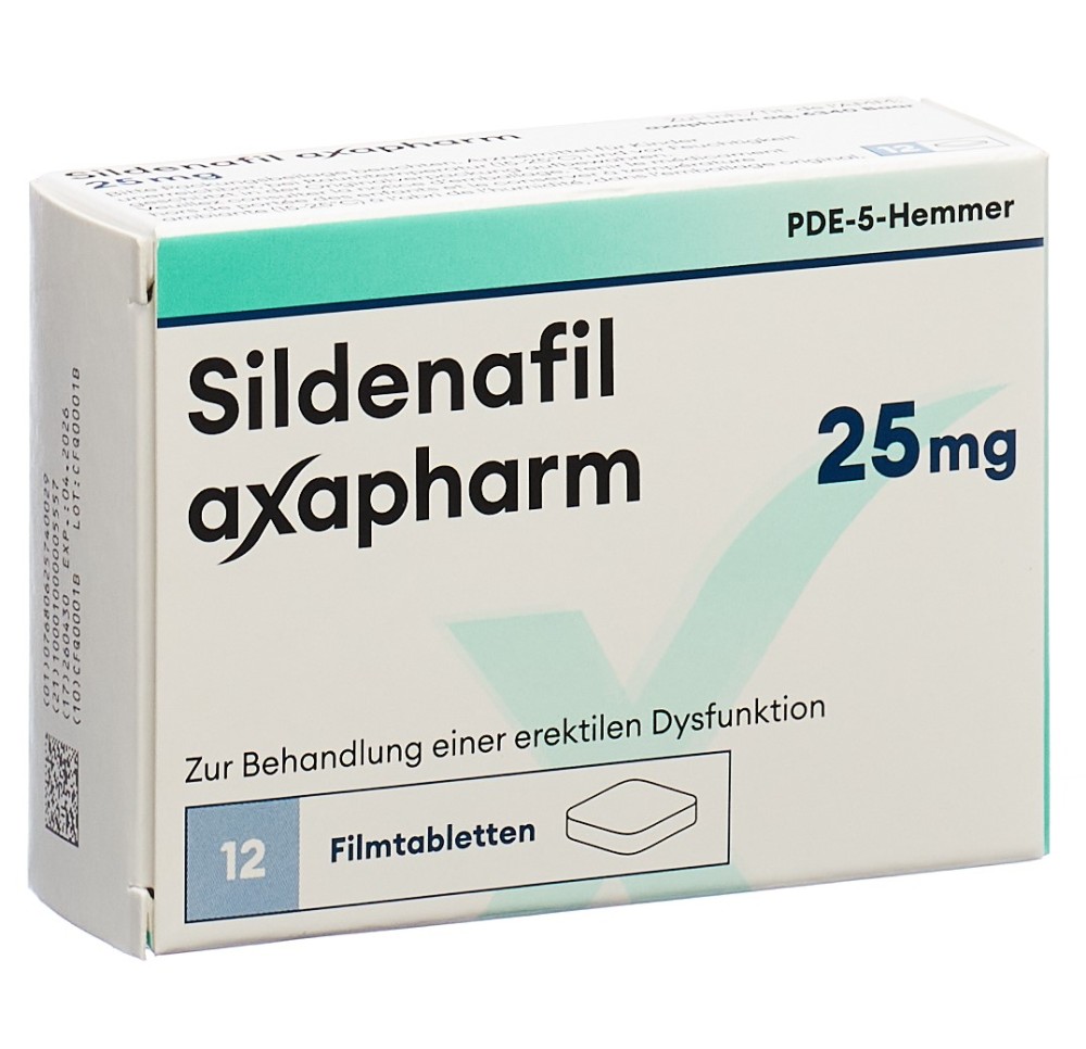 SILDENAFIL Axapharm cpr pell 25 mg 12 pce SILDENAFIL Axapharm cpr pell 25 mg 12 pce