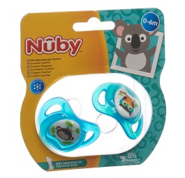 NUBY sucette Prisma orthodon class 0-6 mois 2 pce