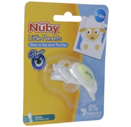 NUBY sucette phosphor Little Mom 0-6 m ova