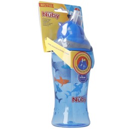 NUBY tasse à paille Flip-It TRITAN 360ml BLEUE