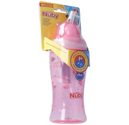 NUBY tasse à paille Flip-It TRITAN 360ml PINK