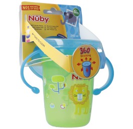 NUBY gobelet magique 360° 240ml av anses VERT