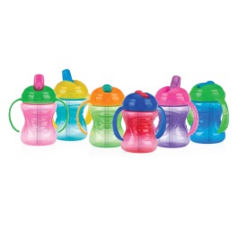NUBY gobelet 2-1 Free Flow 240ml paille déta 9+