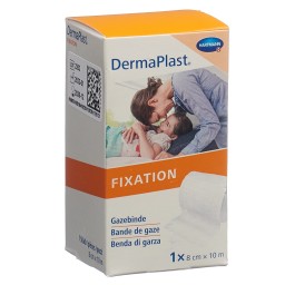 DERMAPLAST bande gaze lisière tiss 8cmx10m
