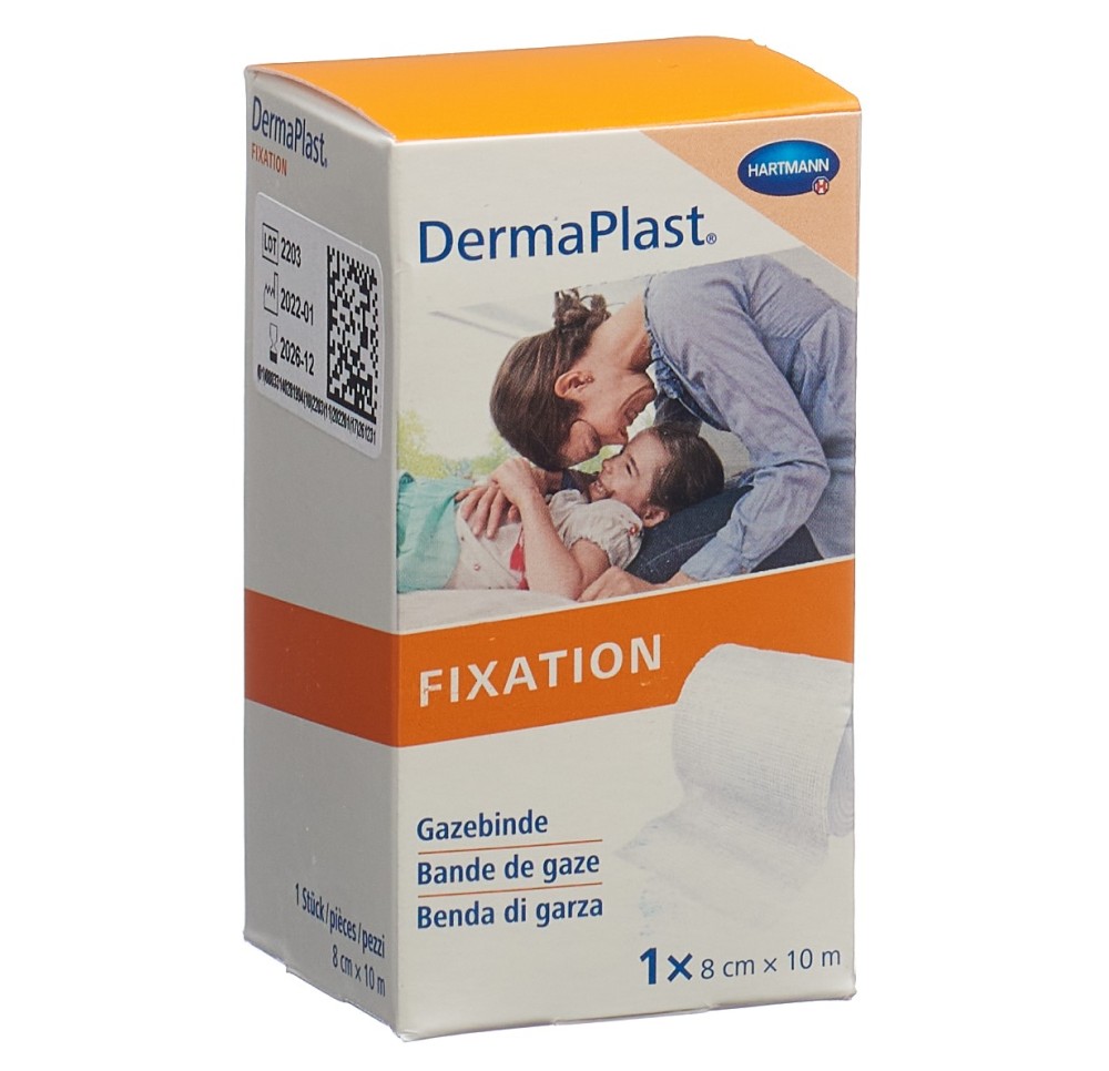 DERMAPLAST bande gaze lisière tiss 8cmx10m