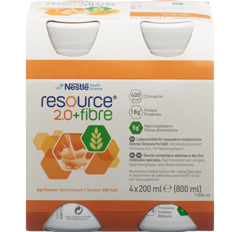 Resource 2.0 fibre abricot 4 x 200 ml