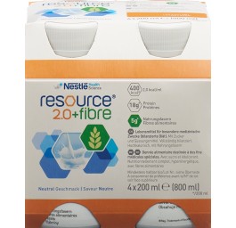 Resource 2.0 fibre neutre 4 x 200 ml