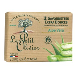 LE PETIT OLIVIER savonnettes extra aloe 2 x 100 g