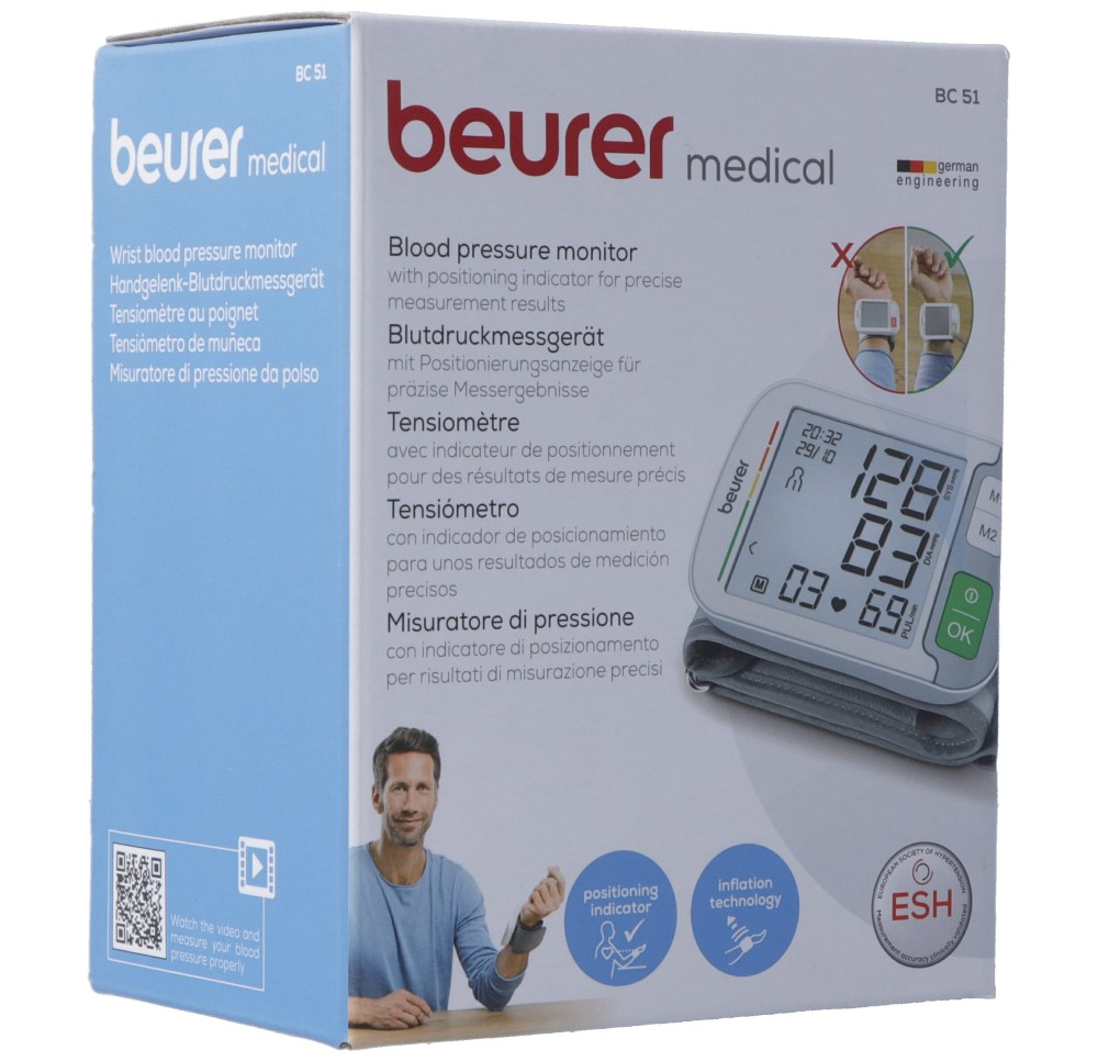 BEURER tensiomètre au poignet BC 51