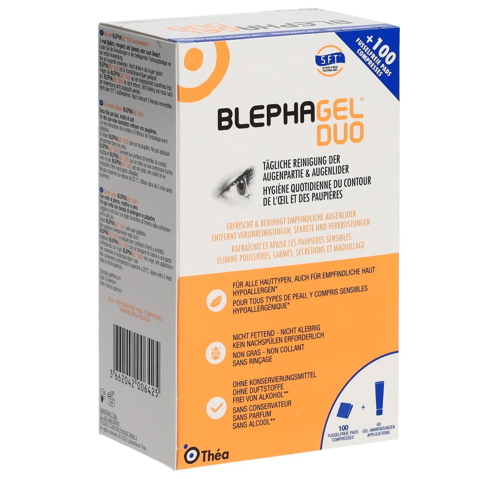 BLEPHAGEL duo gel 30g + 100 compresses BLEPHAGEL duo gel 30g + 100 compresses