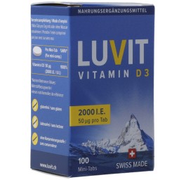 LUVIT Vitamine D3 mini-comprimés 2000 UI 100 pce