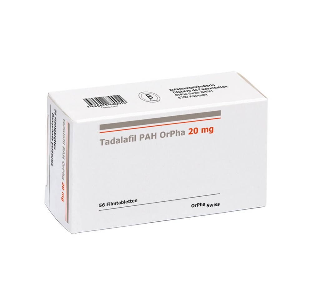 TADALAFIL PAH OrPha cpr pell 20 mg 56 pce TADALAFIL PAH OrPha cpr pell 20 mg 56 pce