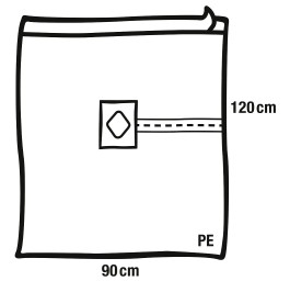 FOLIODRAPE champ troué 60x75cm PE 40 pce