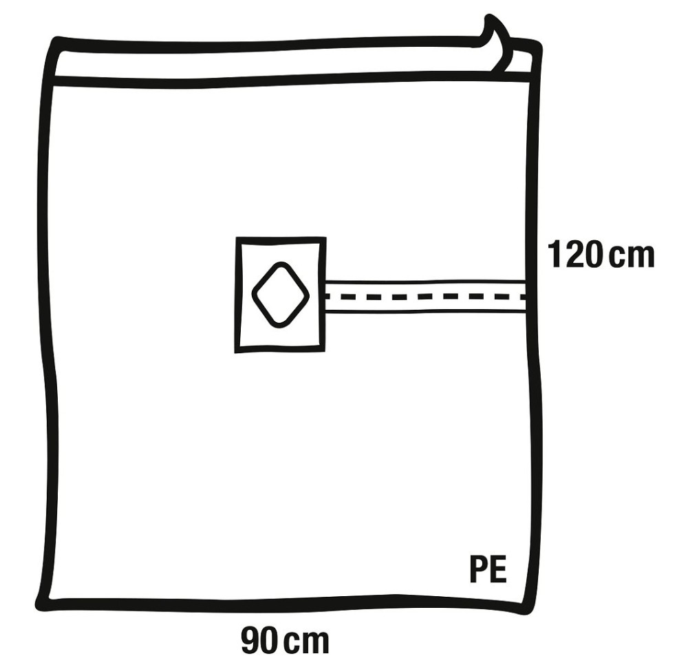 FOLIODRAPE champ troué 60x75cm PE 40 pce