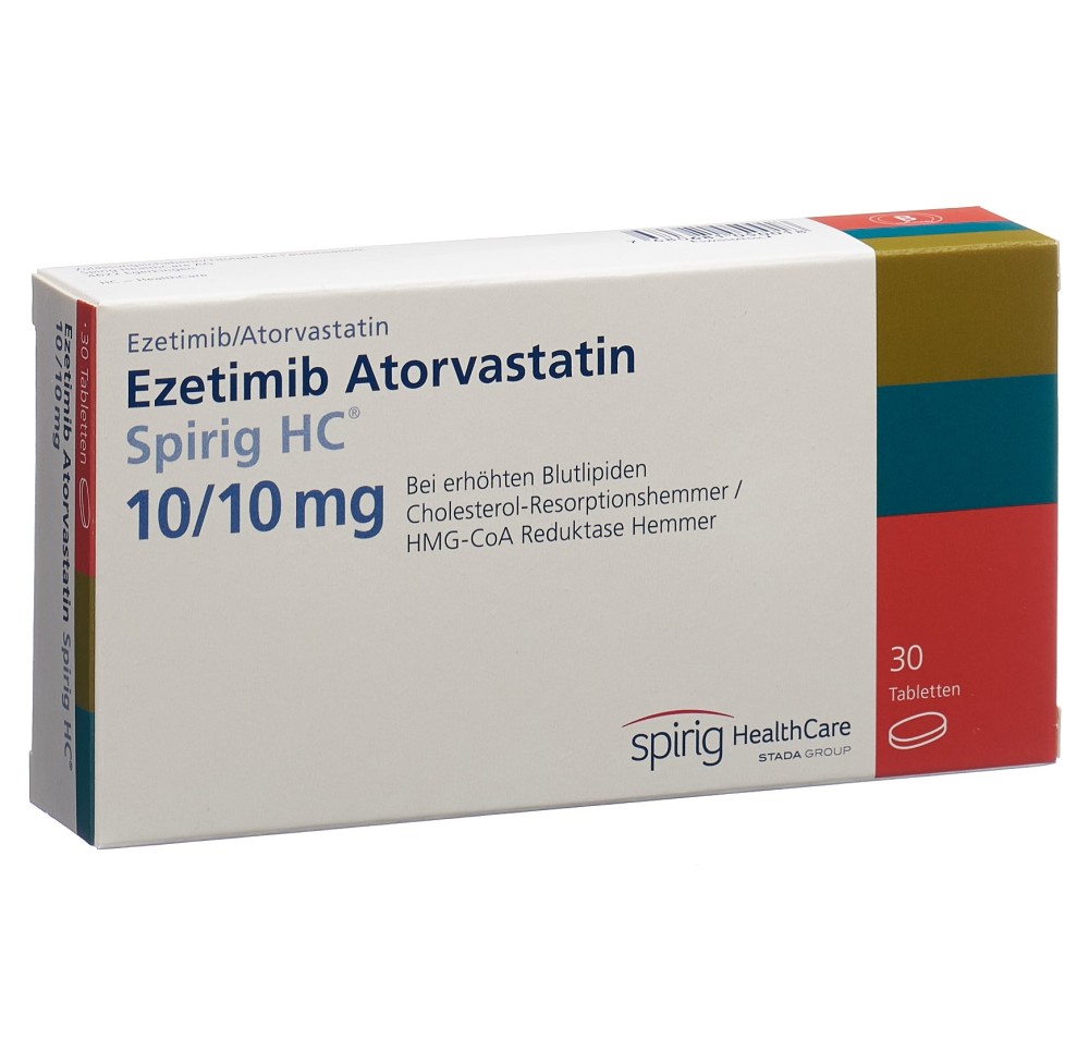 EZETIMIBE Atorvast Spirig HC cpr 10mg/10mg 30 pce EZETIMIBE Atorvast Spirig HC cpr 10mg/10mg 30 pce