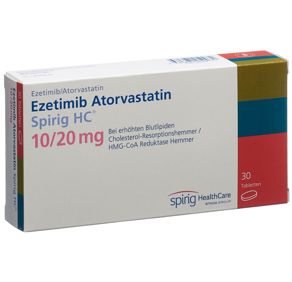 EZETIMIBE Atorvast Spirig HC cpr 10mg/20mg 30 pce EZETIMIBE Atorvast Spirig HC cpr 10mg/20mg 30 pce