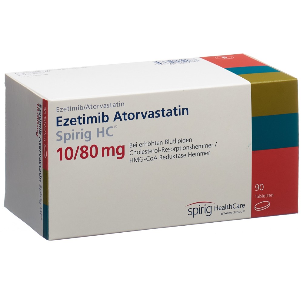 EZETIMIBE Atorvast Spirig HC cpr 10mg/80mg 90 pce EZETIMIBE Atorvast Spirig HC cpr 10mg/80mg 90 pce