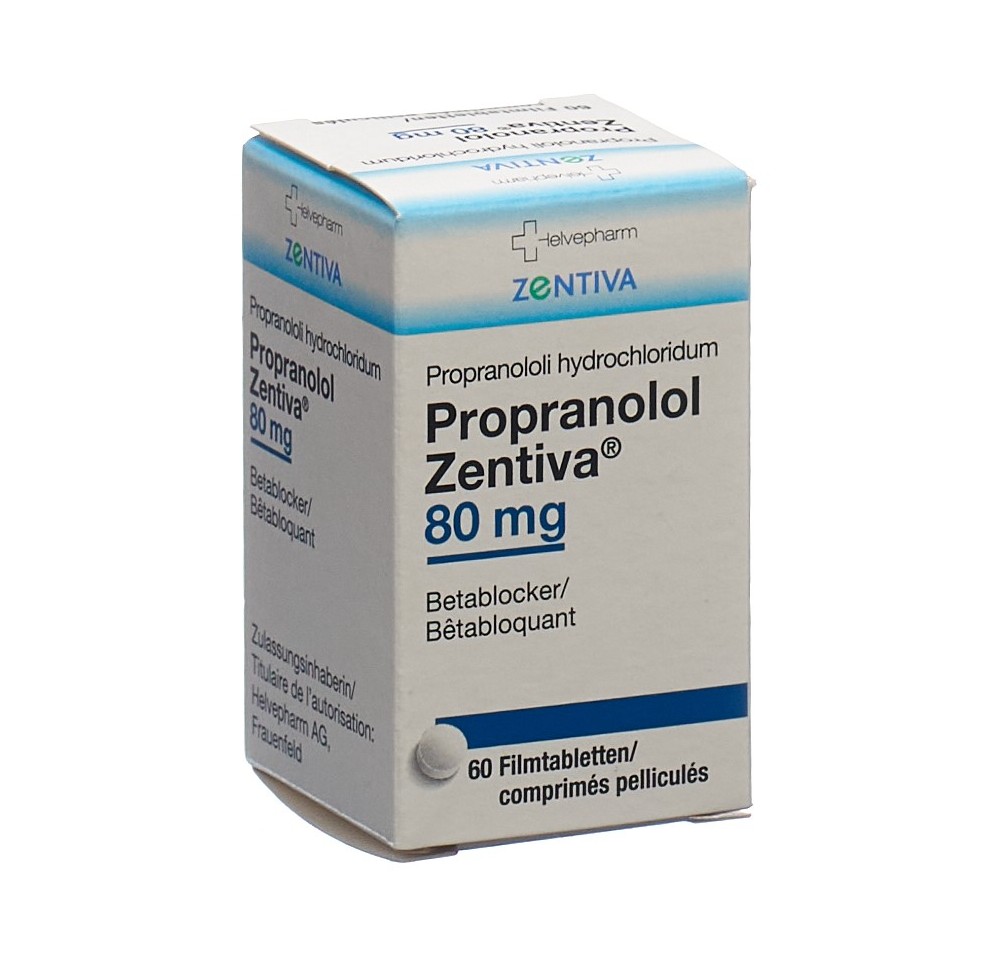 PROPRANOLOL Zentiva cpr pell 80 mg bte 60 pce PROPRANOLOL Zentiva cpr pell 80 mg bte 60 pce