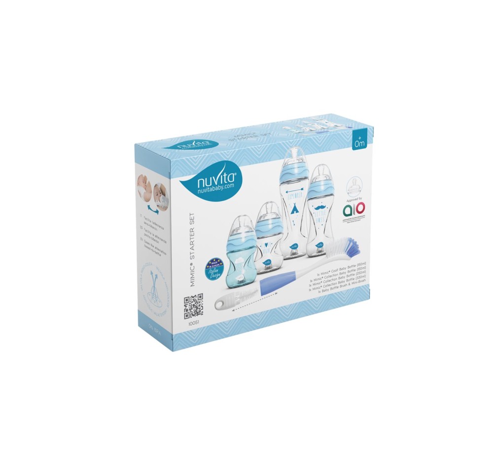 NUVITA anti-collique coffret naissance bleu