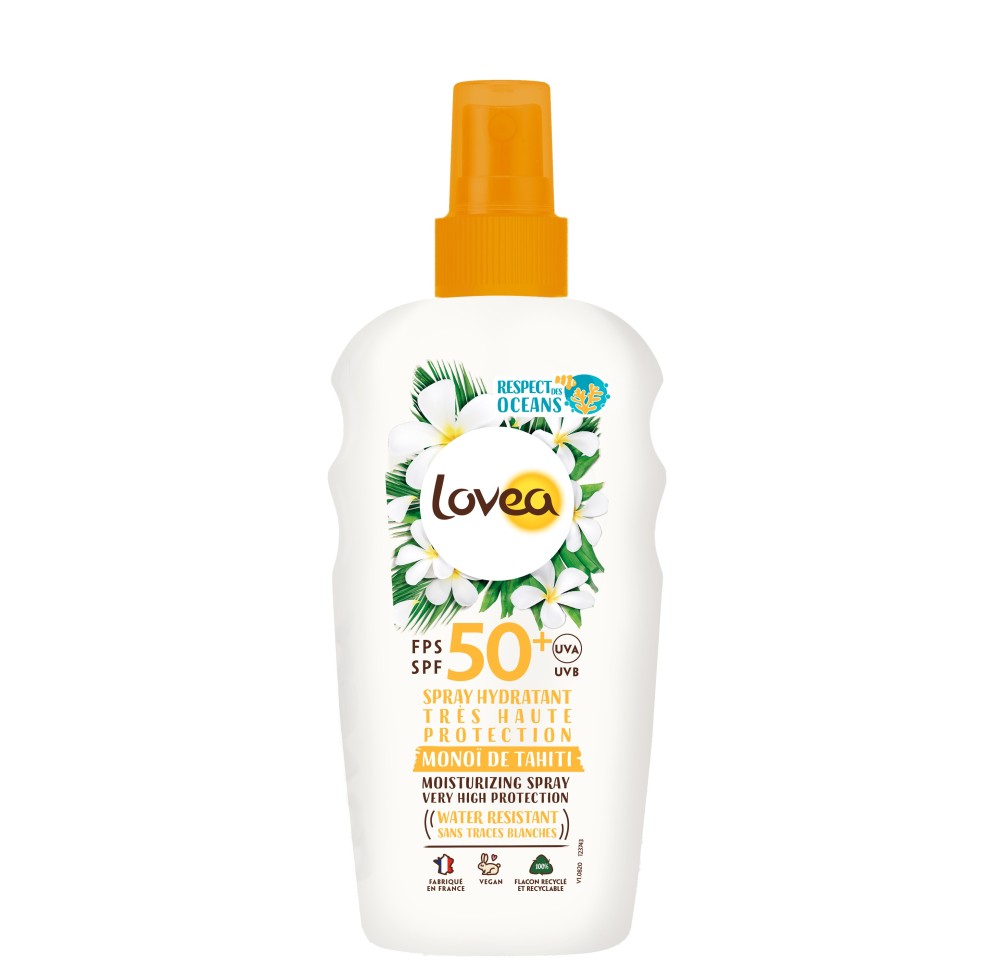 LOVEA spray hydratant SPF50+ monoï tahiti 150 ml