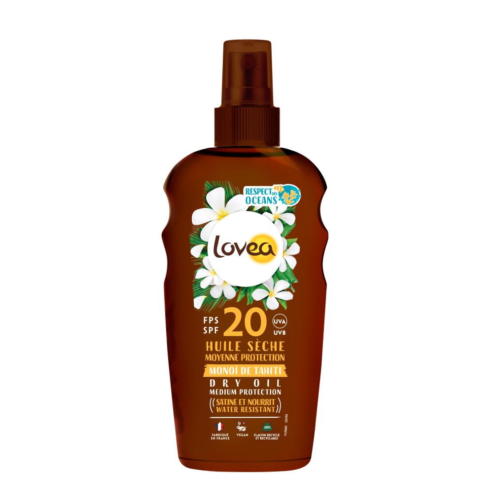 LOVEA huile sèche SPF20 monoï de tahiti spr 150 ml LOVEA huile sèche SPF20 monoï de tahiti spr 150 ml