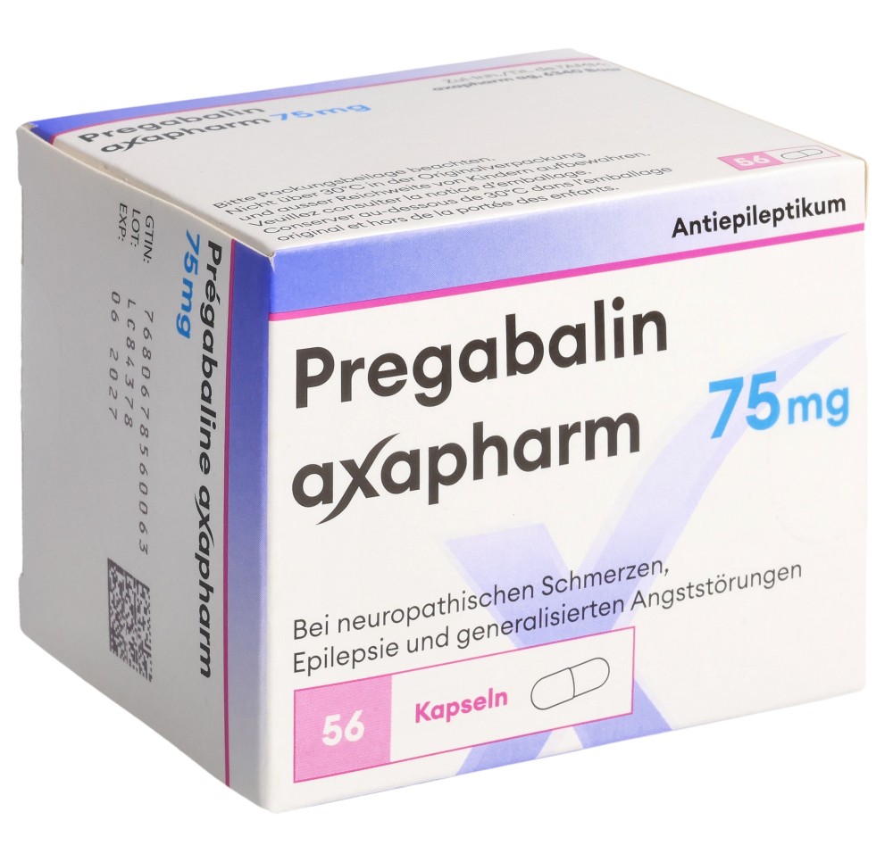 PREGABALINE axapharm caps 75 mg 56 pce PREGABALINE axapharm caps 75 mg 56 pce