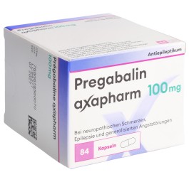 PREGABALINE axapharm caps 100 mg 84 pce