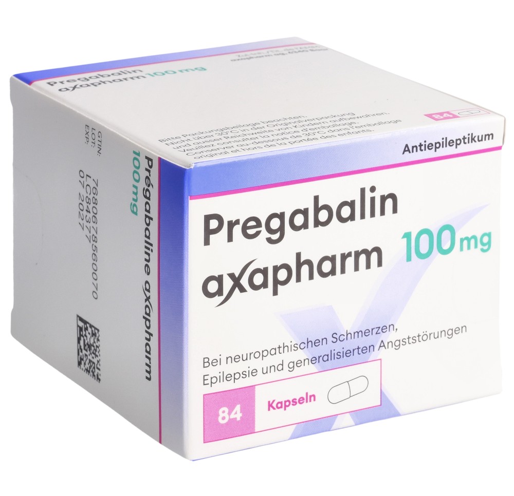 PREGABALINE axapharm caps 100 mg 84 pce PREGABALINE axapharm caps 100 mg 84 pce