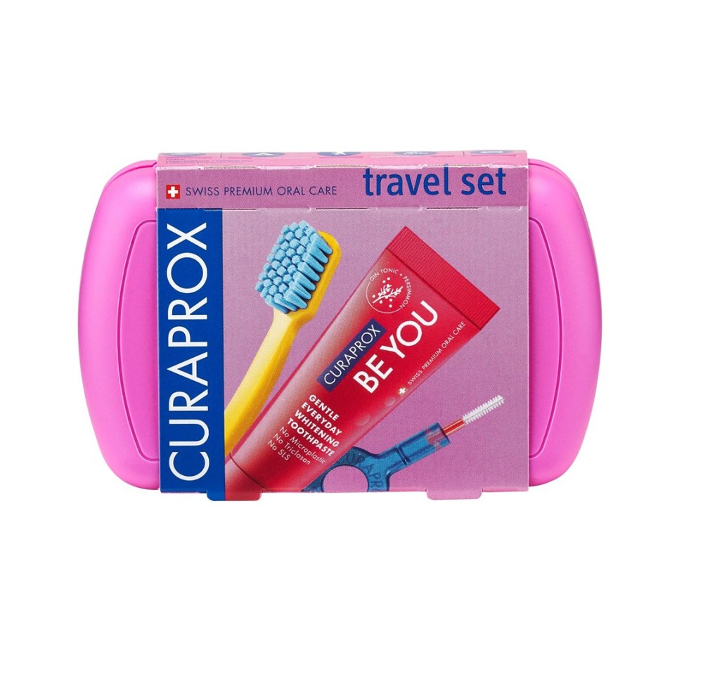 CURAPROX travel set rose