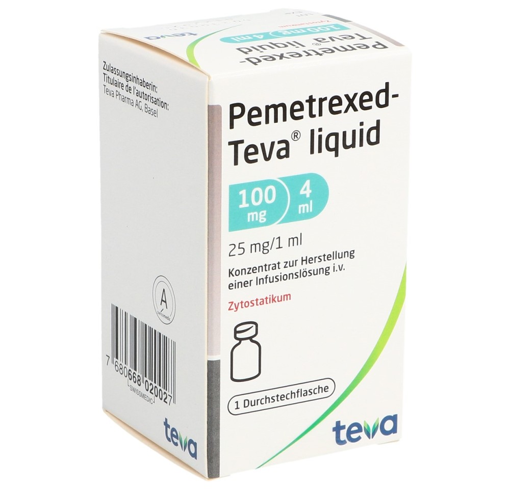 PEMETREXED Teva liquid 100 mg/4ml flac PEMETREXED Teva liquid 100 mg/4ml flac